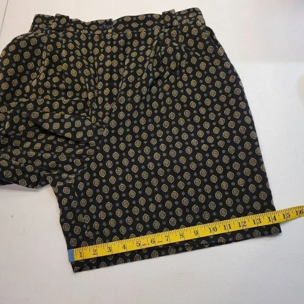 Counterparts Vintage High Waisted Cords Corduroy Shorts Black Whimsigoth Dark